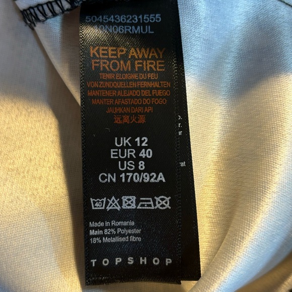 Topshop Metallic Gold Snakeskin Python Mini Dress 8 - Picture 8 of 8